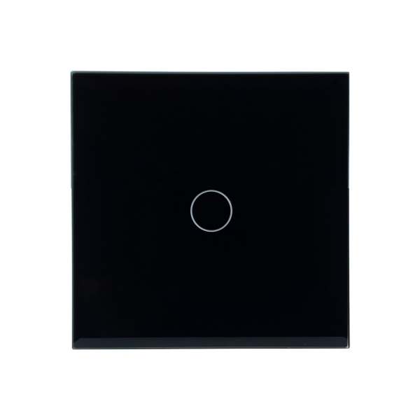 SmartWise T41B UNI (csak fázis VAGY fázis + nulla) fekete WiFi+RF, távvezérelhető, érintős okos villanykapcsoló