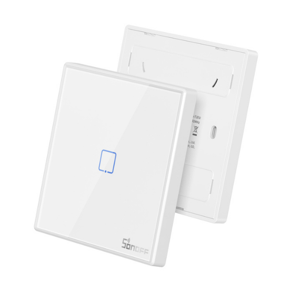 Sonoff T2EU1C-RF vezetéknélküli 433MHz RF fali kapcsoló, 1 gombos